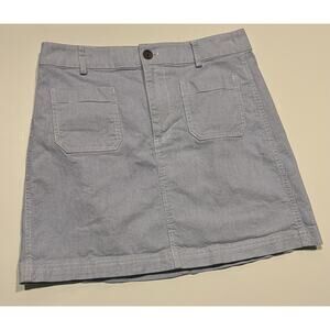 J Crew Women's 100% Cotton Blue Pinstripe Sailor Skirt Womens Size 4 Nautical ￼